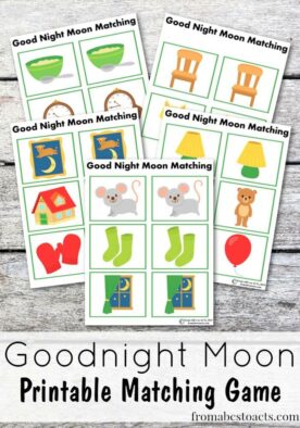 Good Night Moon Matching Printables