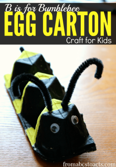 egg carton bumblebee craft for kids
