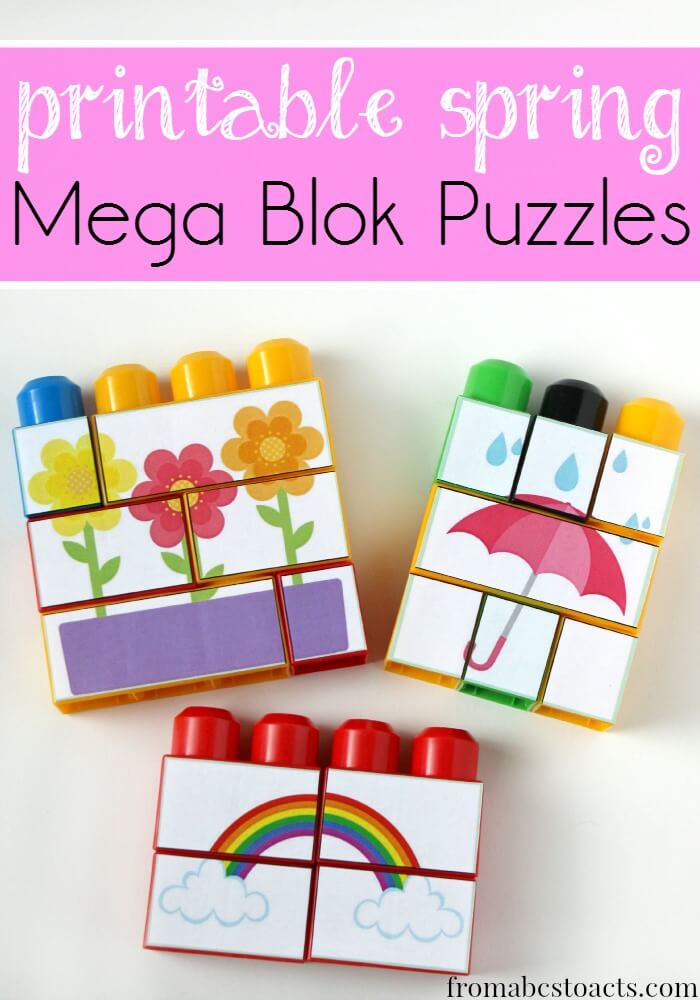 spring mega blok puzzles for preschoolers