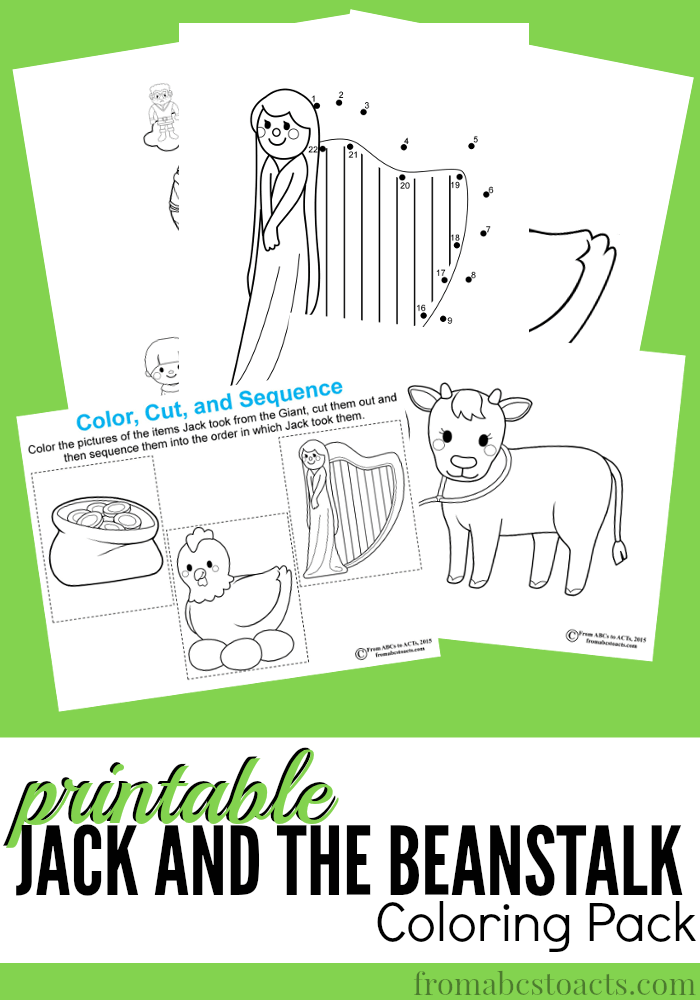jack and the beanstalk coloring pack