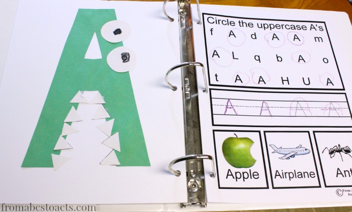 uppercase A - preschool alphabet book