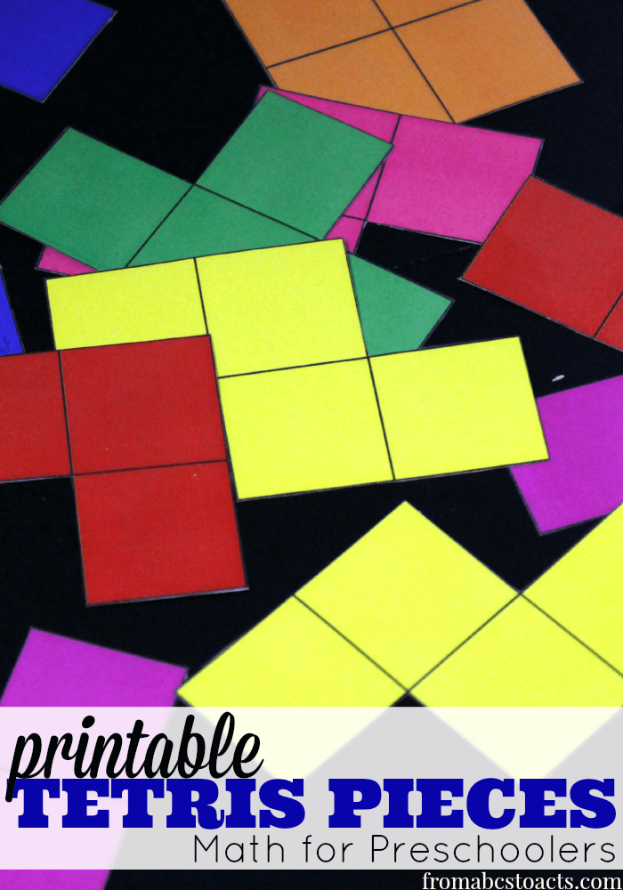 printable tetris pieces for preschool math