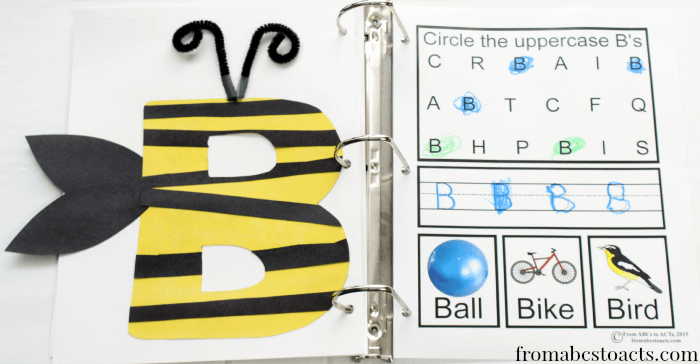 uppercase letter b preschool alphabet book