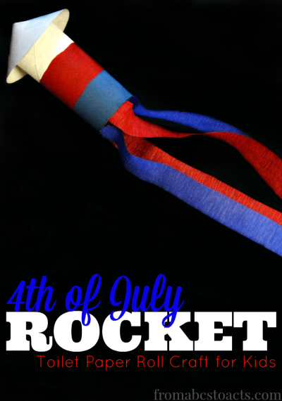 Nothing says 4th of July quite like a red, white, and blue rocket craft! Perfect for anyone that loves making fun crafts from toilet paper rolls!