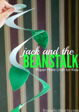 Reading Jack and the Beanstalk with your preschooler? Make it come to life by making a beanstalk of your very own!