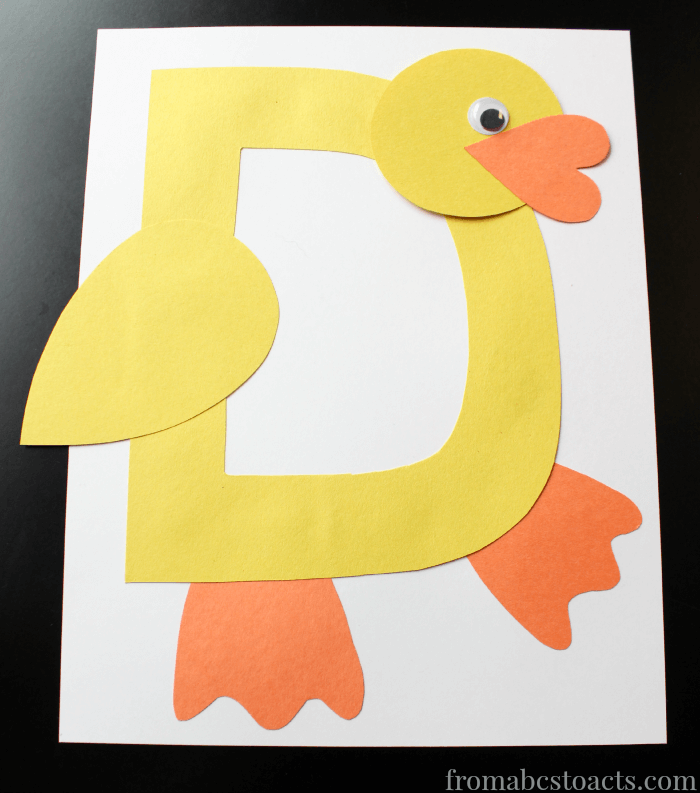 Duck Alphabet Craft for Toddlers and Preschoolers