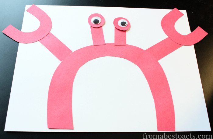 Preschool Alphabet Book - Lowercase Letter C Crab Craft for Kids
