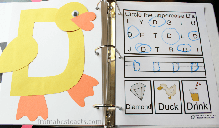 Uppercase D Craft for Preschool Alphabet Book