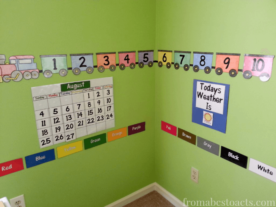 Printable Train Themed Number Line - From ABCs to ACTs