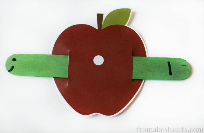Apples and Worms Counting Activity for Preschoolers