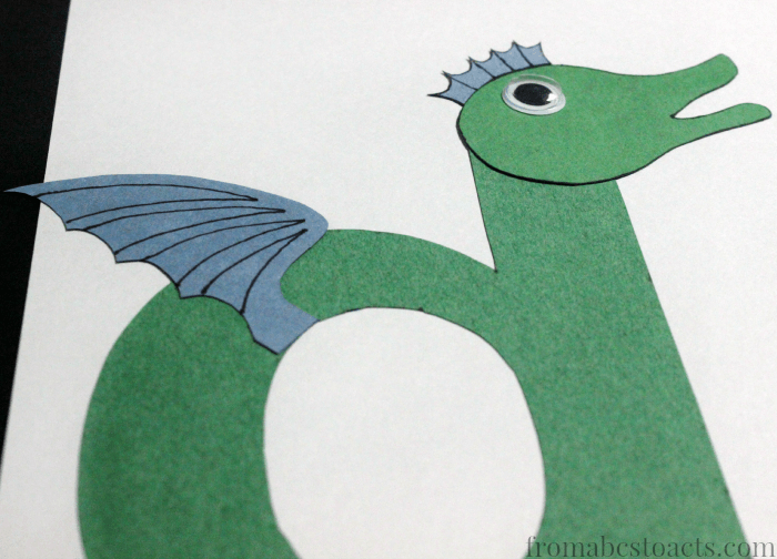 D Dragon Craft for Preschoolers