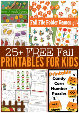 With fall just around the corner, we've put together a list of some of favorite fall printables for preschoolers!