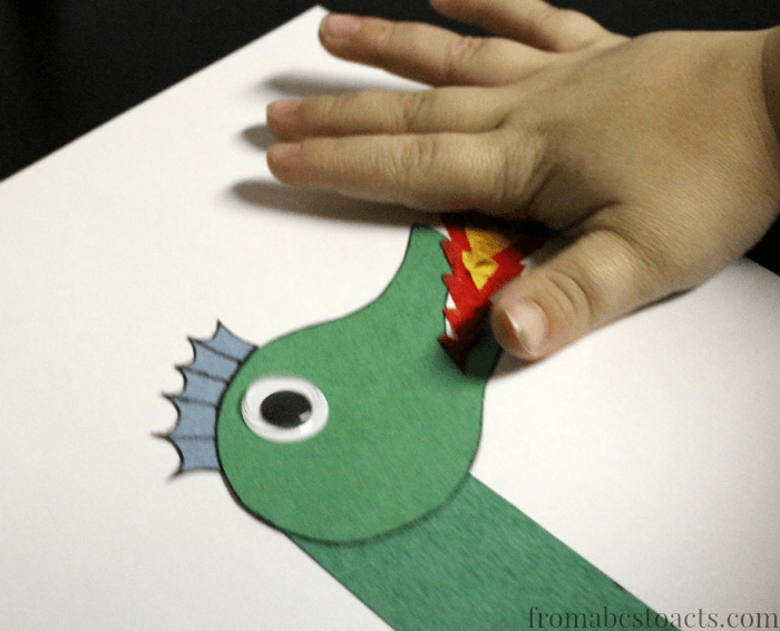 Fire Breathing Dragon Letter D Craft for Kids