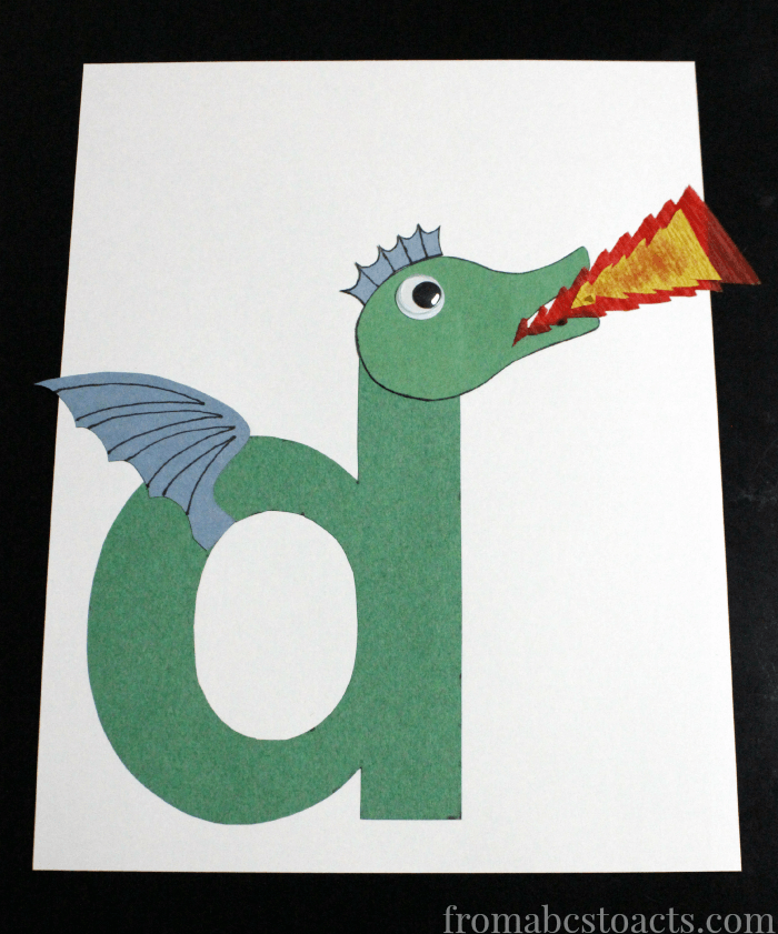 Letter D Dragon Craft for Kids