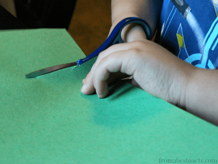 Scissor Skills Practice - Lowercase Letter E Craft for Preschoolers