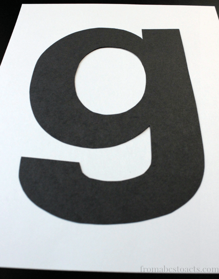 Alphabet Craft for Preschoolers - Lowercase Letter G
