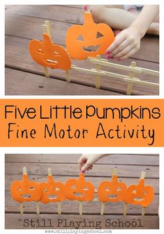 Five Little Pumpkins Fine Motor Activity