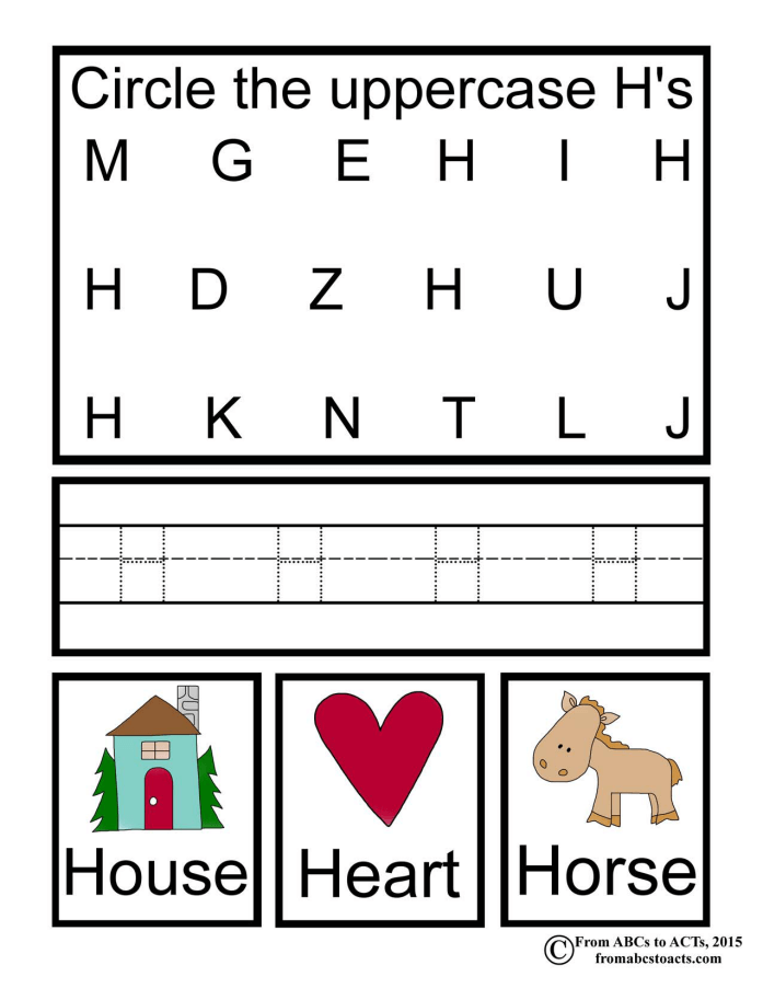 Preschool Alphabet Book: Uppercase Letter H | From ABCs to ACTs