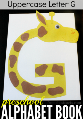 What could be cuter than a giraffe made out of the letter G?! This fun preschool craft is super easy to make and perfect for practicing the alphabet!