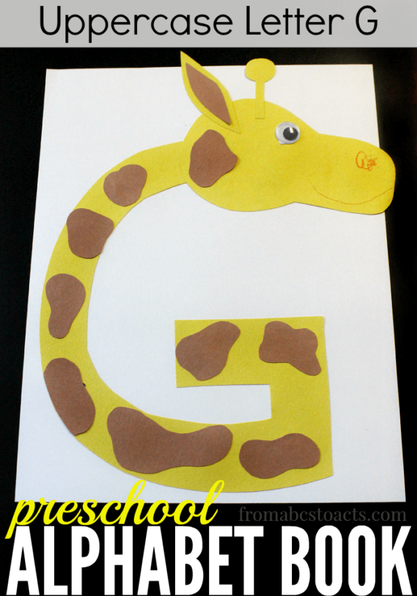 Preschool Alphabet Book Uppercase Letter G From ABCs to ACTs