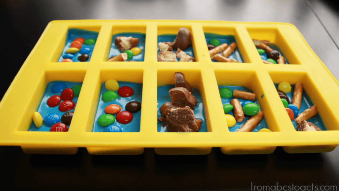 Easy Preschool Snack - Chocolate LEGO Bricks