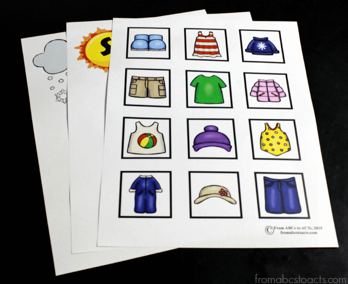 Printable Summer And Winter Clothing Sort From ABCs To ACTs