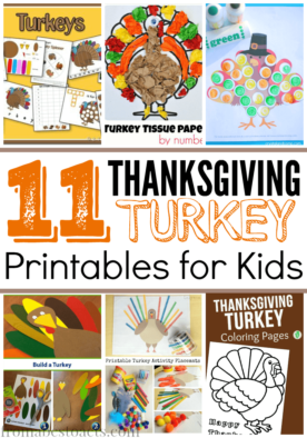 Get ready for turkey day with these fun and free Thanksgiving turkey printables for kids!