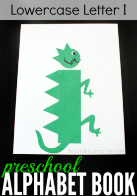 This lowercase letter I iguana is going to make a fantastic addition to our preschool alphabet book!