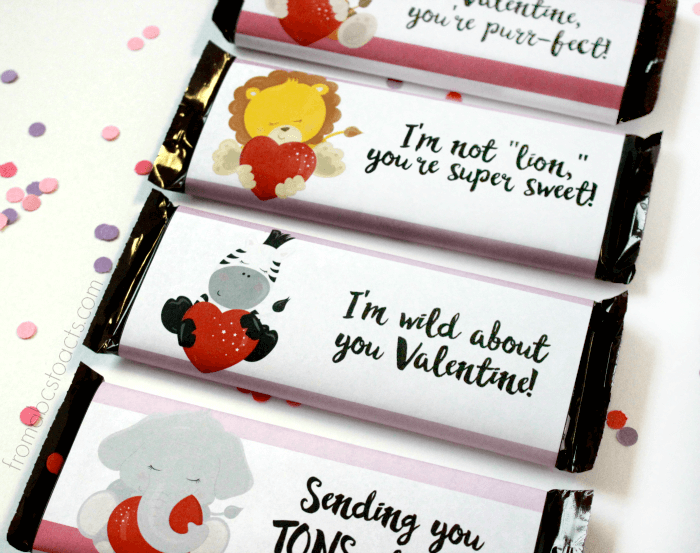 Printable Candy Wrappers for Valentine's Day