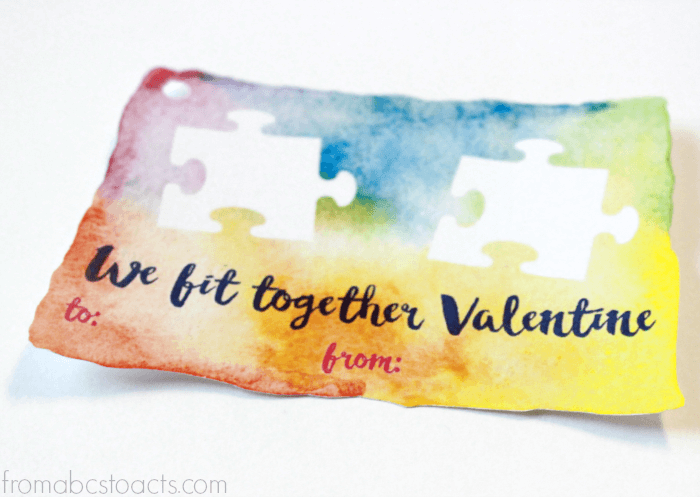 Printable Puzzle Valentines for Kids