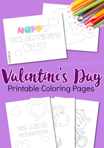 These Valentine's Day coloring pages make the perfect quick and easy activity for toddlers and preschoolers!