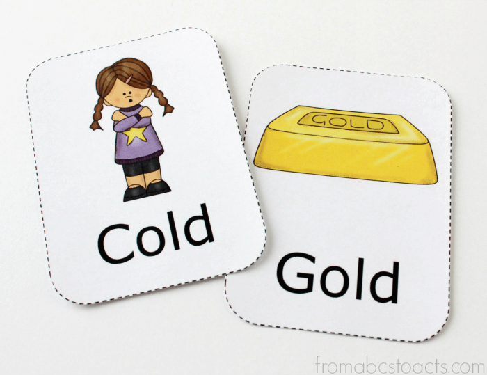 Winter Themed Rhyming Words for Kids