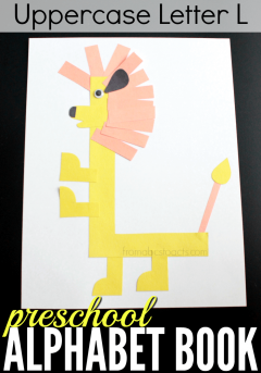 Working on letter of the week activities with your preschooler? This uppercase letter L lion would make a great addition!