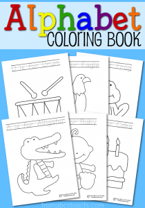 Learn the letters of the alphabet while you color! Perfect for toddlers and preschoolers!