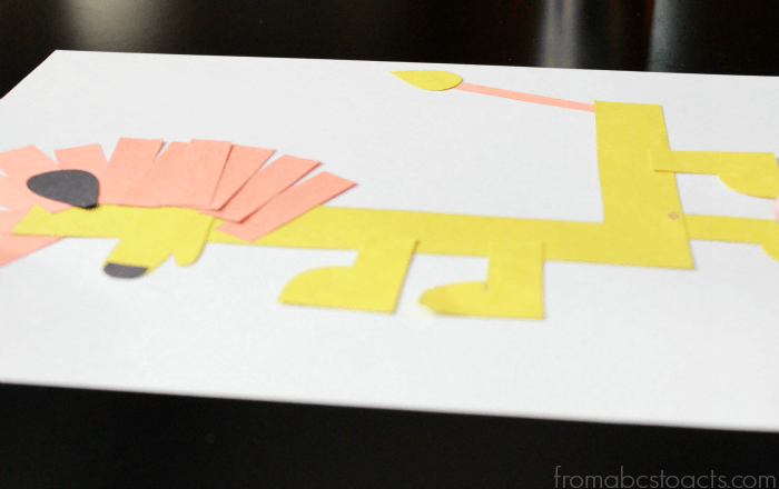 Letter L Lion Craft from Construction Paper