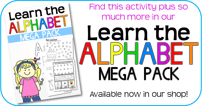 Learn the alphabet with this printable alphabet mega pack for toddlers and preschoolers! Perfect for little ones that are just starting to learn their letters!