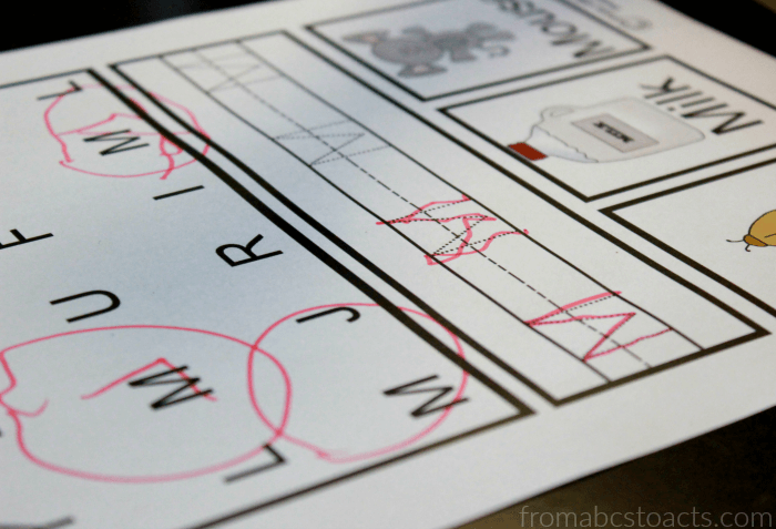Printable Alphabet Pages for Preschoolers - Uppercase Letter M