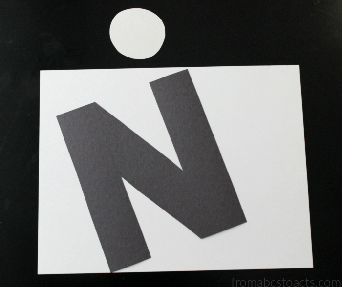 Uppercase Letter N Craft for Toddlers and Preschoolers