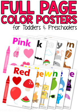 Working on teaching your toddler or preschooler their colors? These color posters are the perfect way to reinforce the colors that you're working on while building vocabulary and early literacy skills at the same time! Just print them out and hang them up!