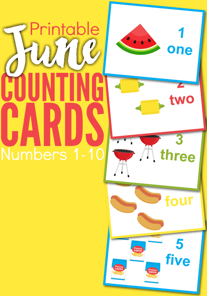 Nothing says summer quite like a backyard BBQ and these summer themed number cards will have your preschooler counting all summer long!