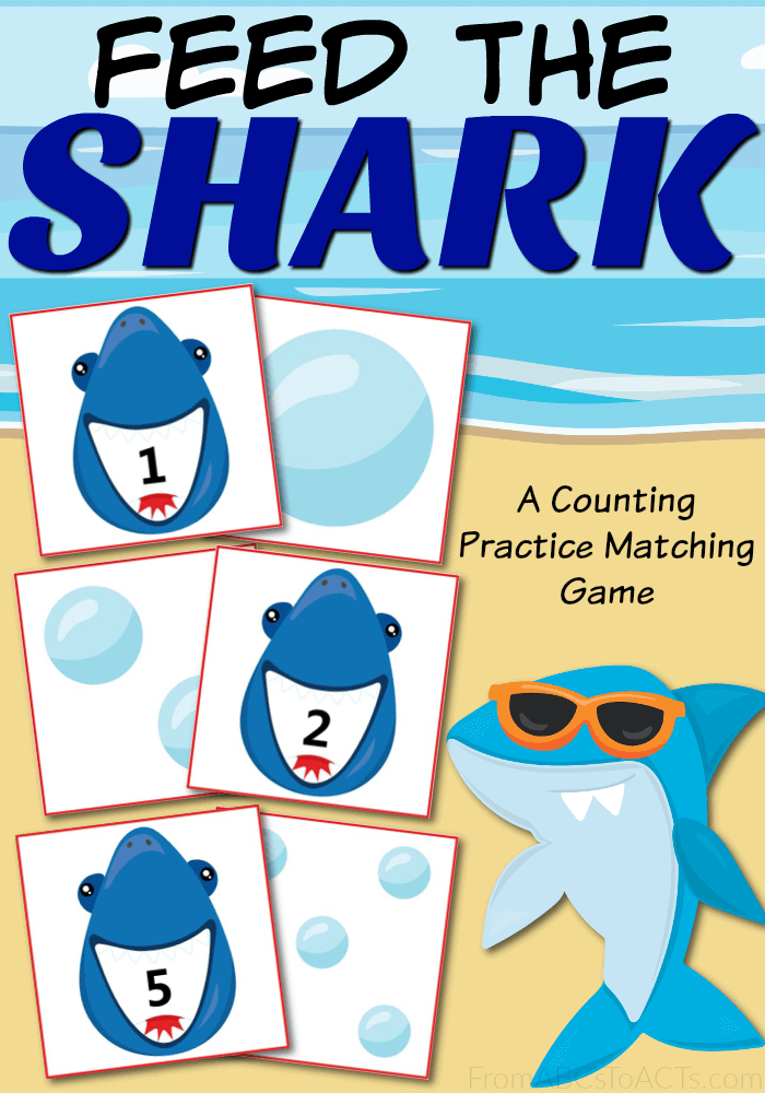 Have a little one obsessed with sharks? This printable counting practice matching game is a great way to practice those early math skills with your toddler or preschooler and is absolutely perfect for the hot summer months!