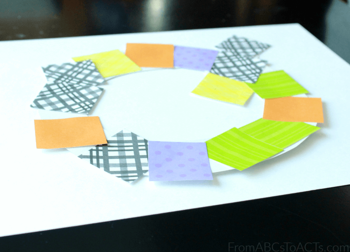 Scrapbook Paper Quilt Craft for Preschoolers