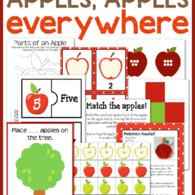 Fall is in the air and apple season is just around the corner! This apple themed pack is a great way to celebrate fall with 90+ pages of resources and activities that are perfect for preschoolers and kindergartners!