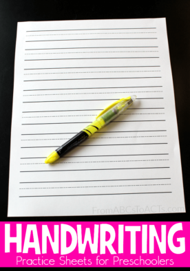 Practice handwriting with your preschooler using this blank practice page! Write whatever you'd like and have them practice names, numbers, whatever you can think up!