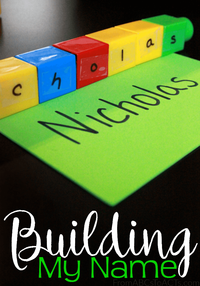 Give your old Mega Bloks new life with this fun and simple name recognition activity for preschoolers!