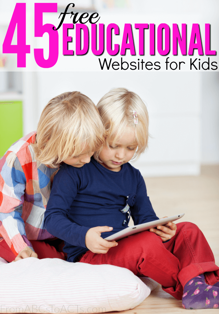 From math games to creative writing prompts, you'll find just every subject covered in this list of 45 free educational websites for kids!