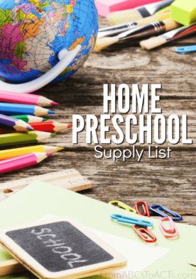 With just a few minutes a day and some basic supplies, you can teach your preschooler everything they need to know, right at home! This home preschool supply list can help get you started!