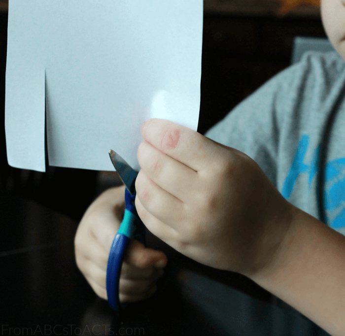 Scissor Skill Practice for Preschoolers 5 Senses Activity