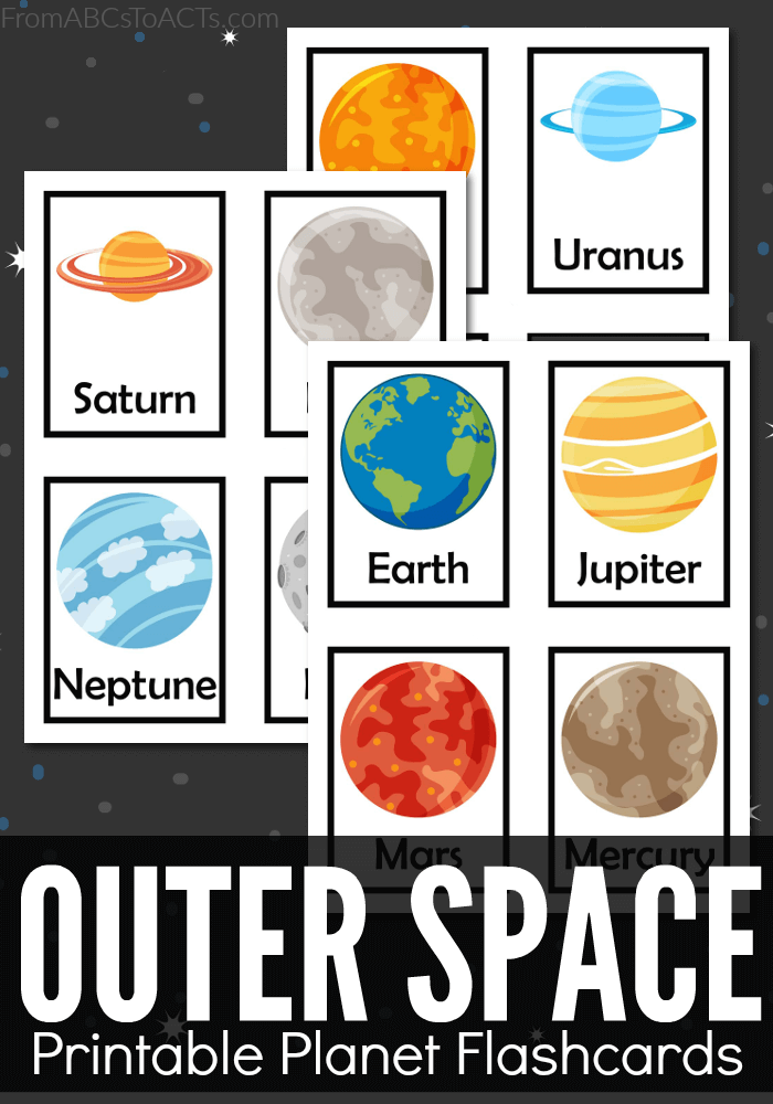 Printable Outer Space Flashcards From Abcs To Acts
