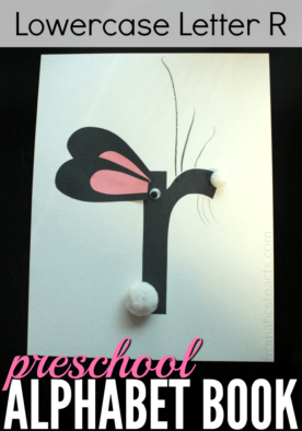 Help your preschooler learn the lowercase letter R with an adorable rabbit craft!